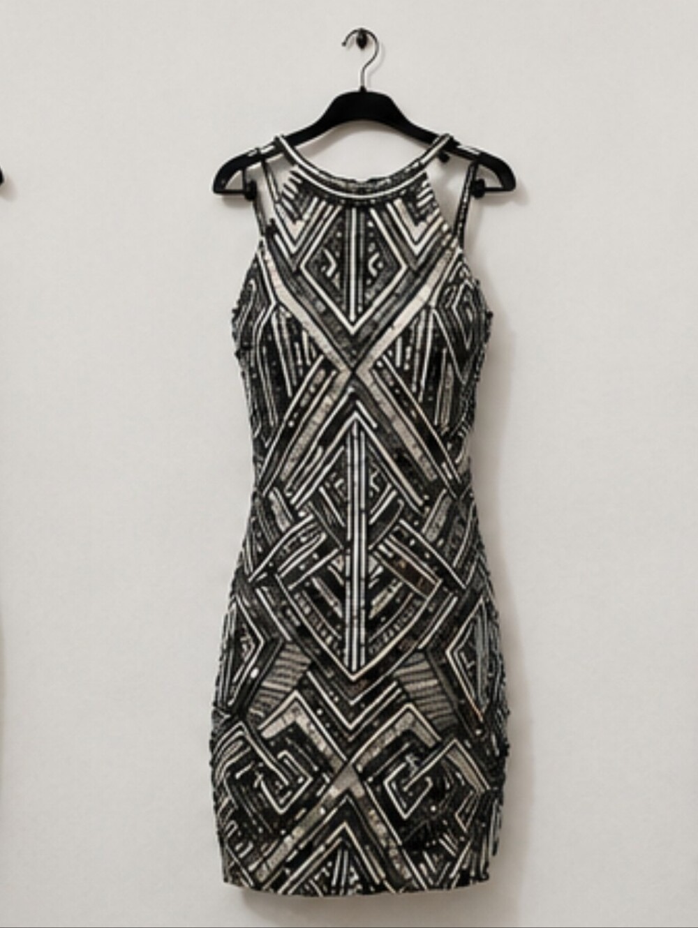Parker Sequined Halter Top Mini Dress